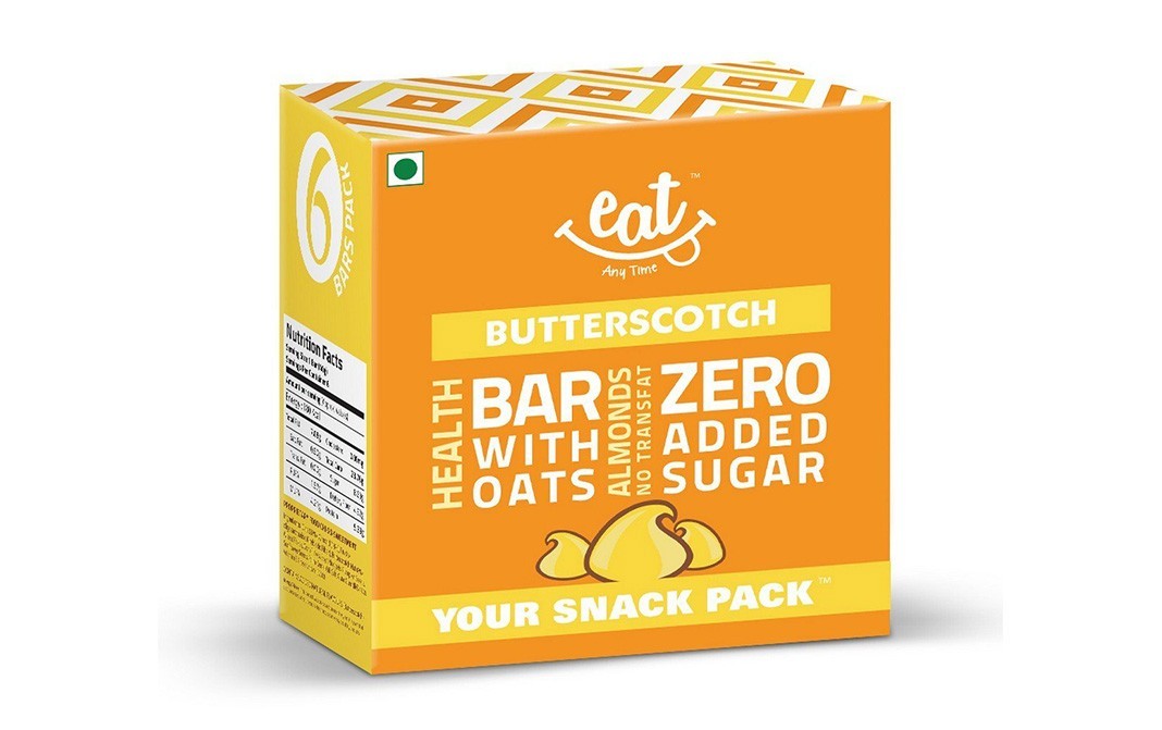Eat Any Time Butterscotch Health Bar with Oats, Almonds   Box  240 grams